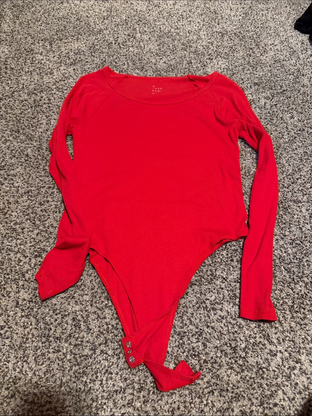 a new day Red Long Sleeve Ribbed Bodysuit